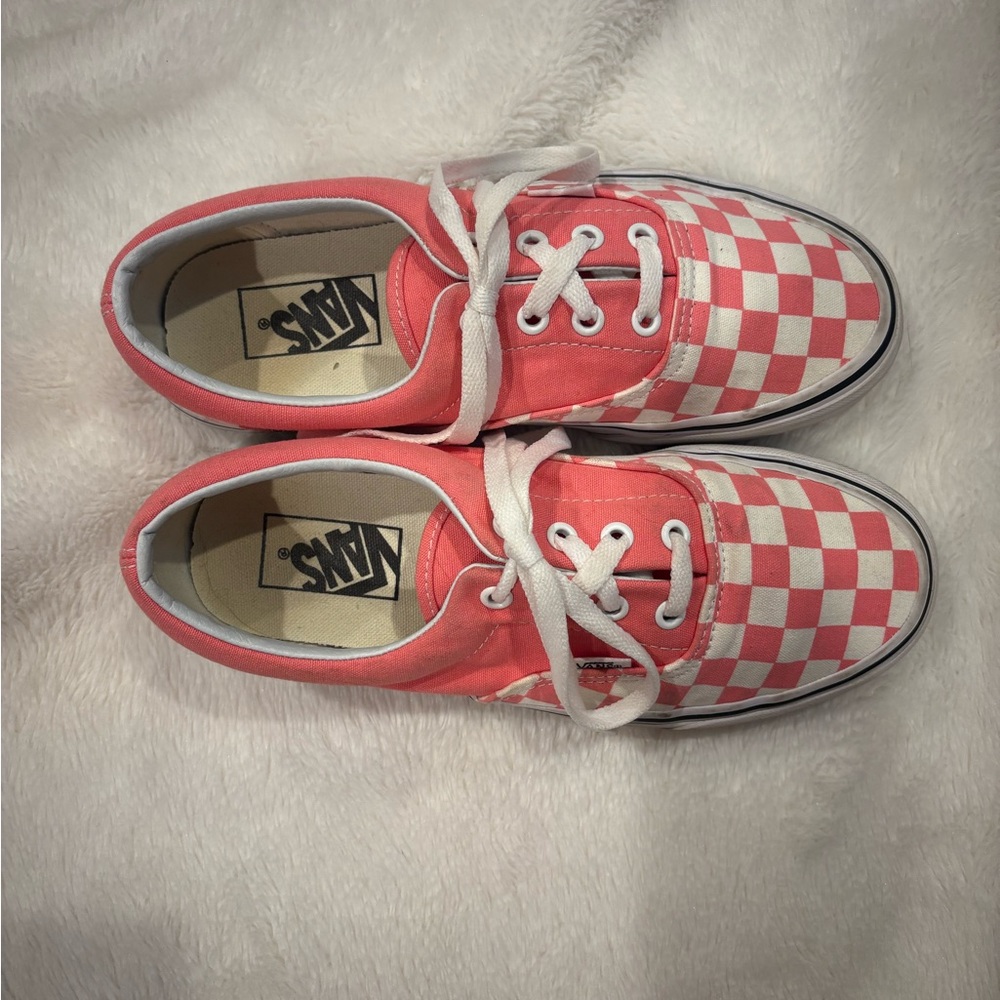 Vans Womens Sneakers in Pink and White Checkered